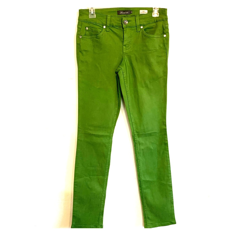 Green level 99 Lily skinny straight leg jeans